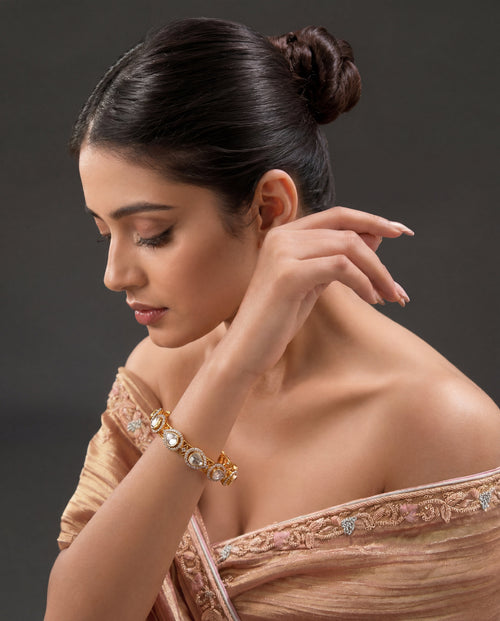 Ranika Polki And Diamond Bangle