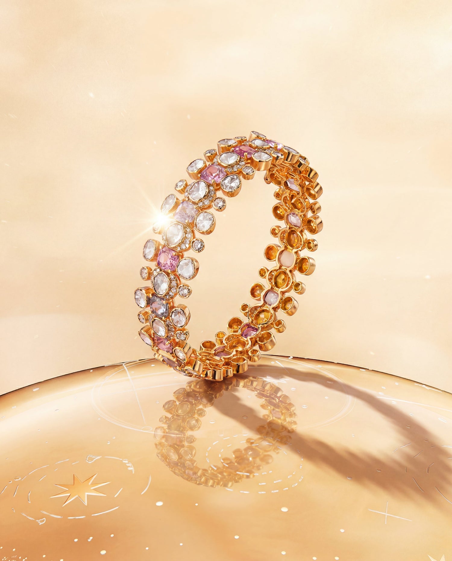 Deepika Polki And Diamond Bangle