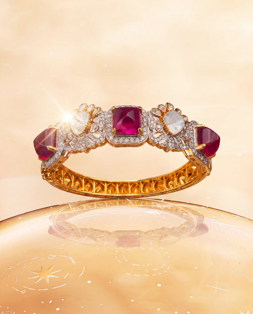 Geetika Polki And Diamond Bangle