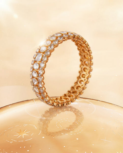 Kirti Polki And Diamond Bangle