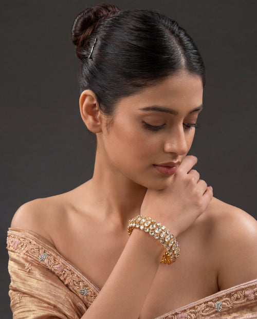 Kirti Polki And Diamond Bangle