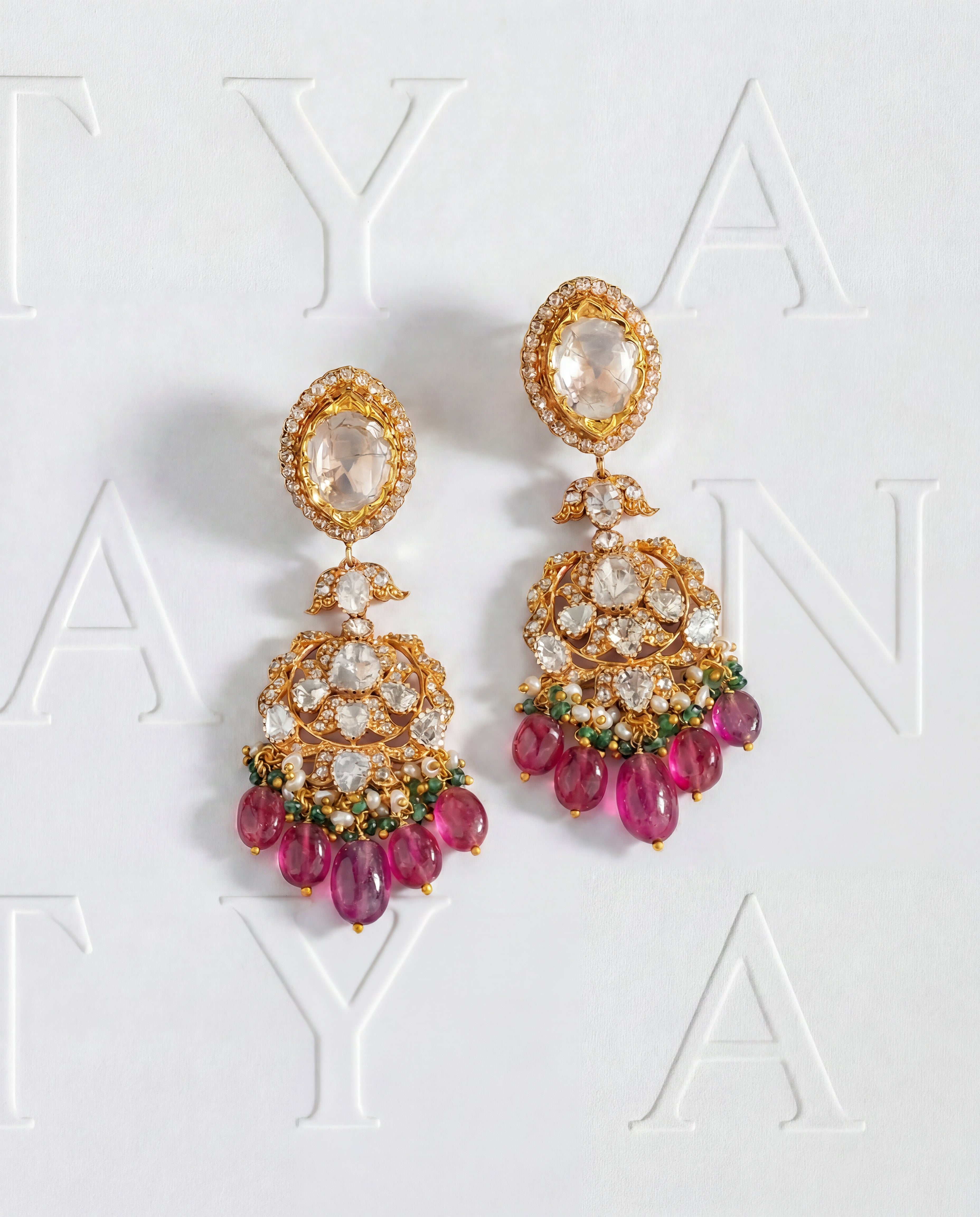 Simran Polki Long Earrings