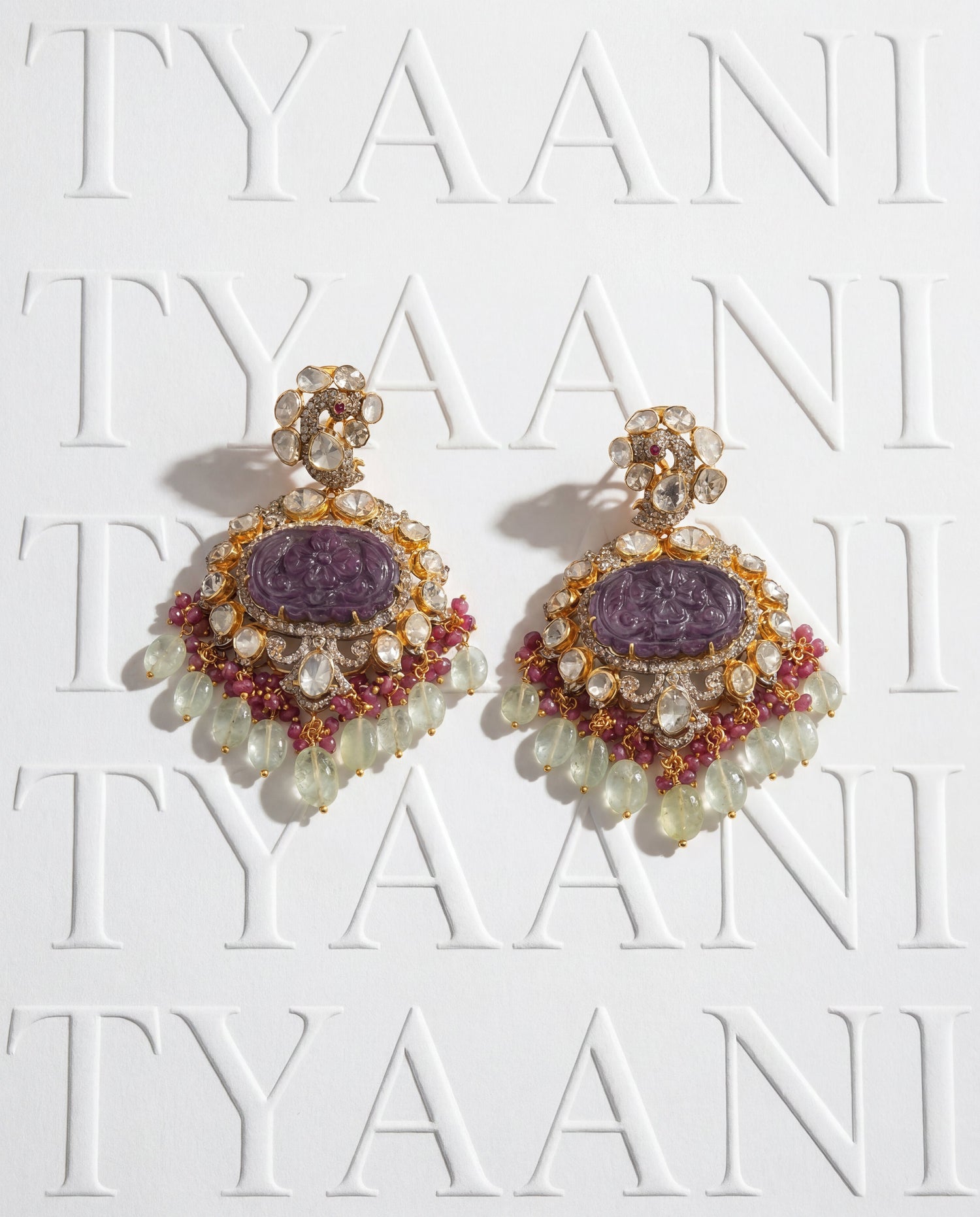 Aditi Polki And Diamond Long Earrings