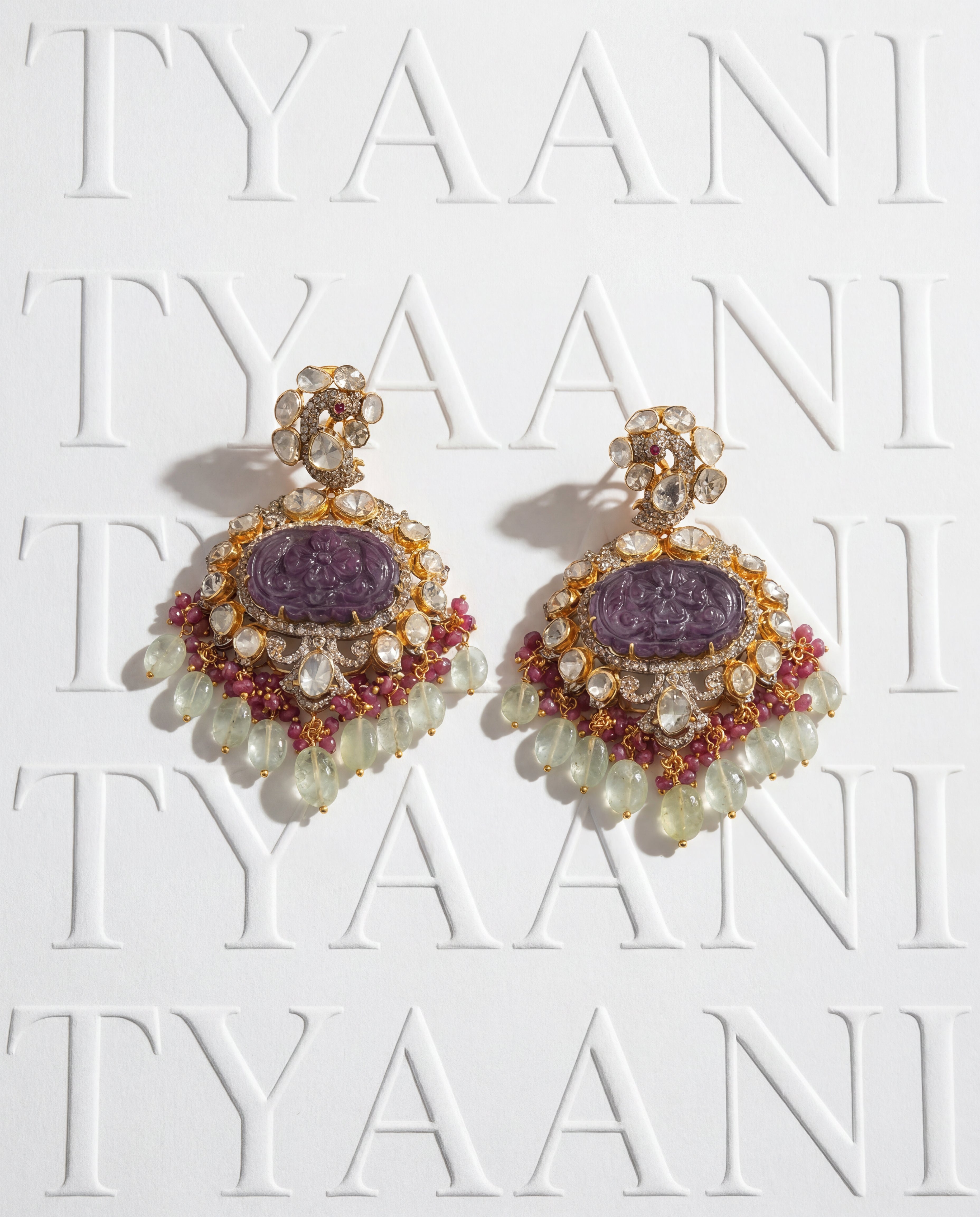Aditi Polki And Diamond Long Earrings