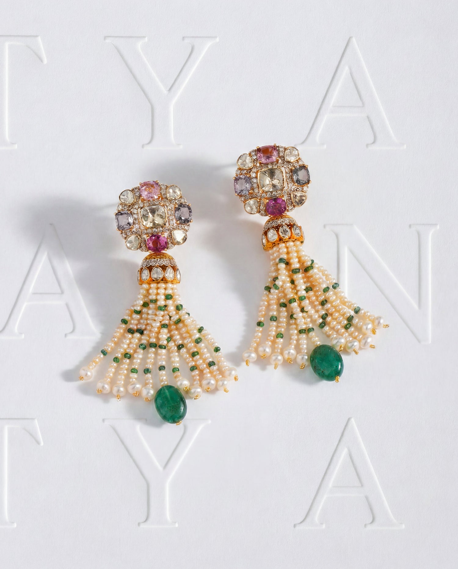 Prisha Polki And Diamond Jhumkas