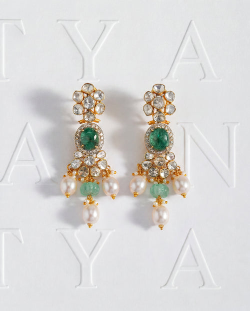 Ishani Polki And Diamond Long Earrings