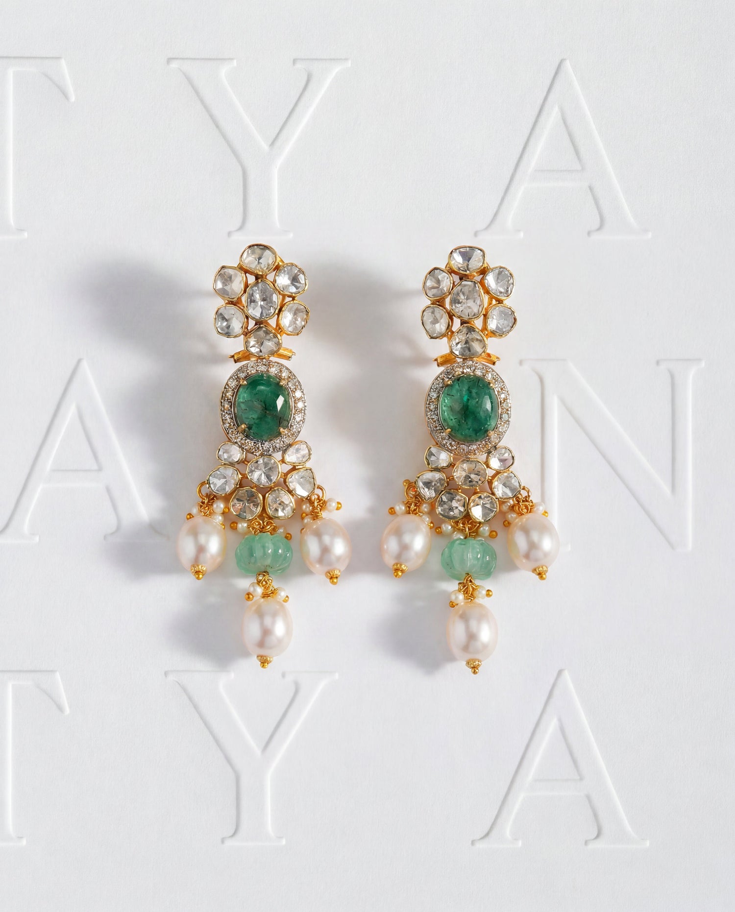 Ishani Polki And Diamond Long Earrings