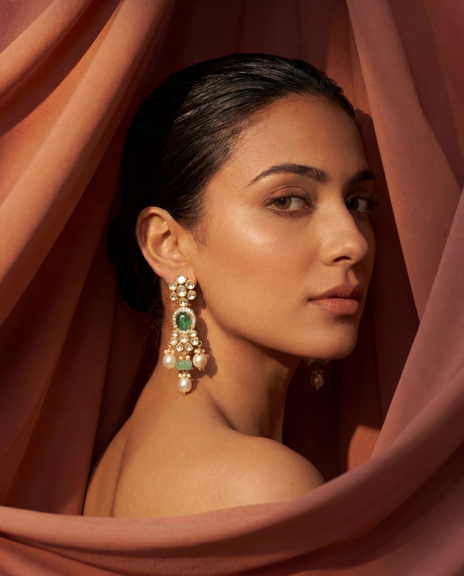 Ishani Polki And Diamond Long Earrings
