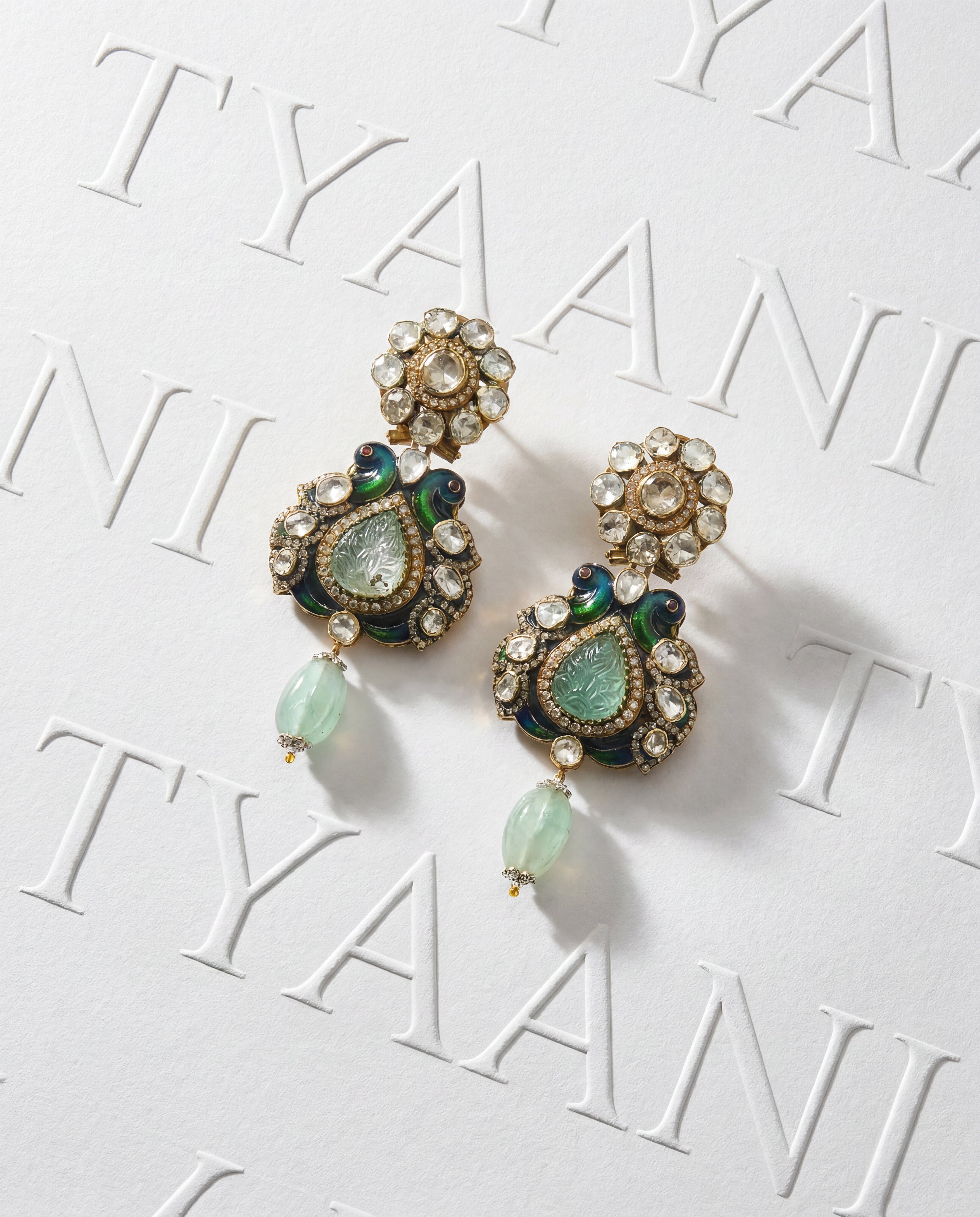 Riya Polki And Diamond Long Earrings