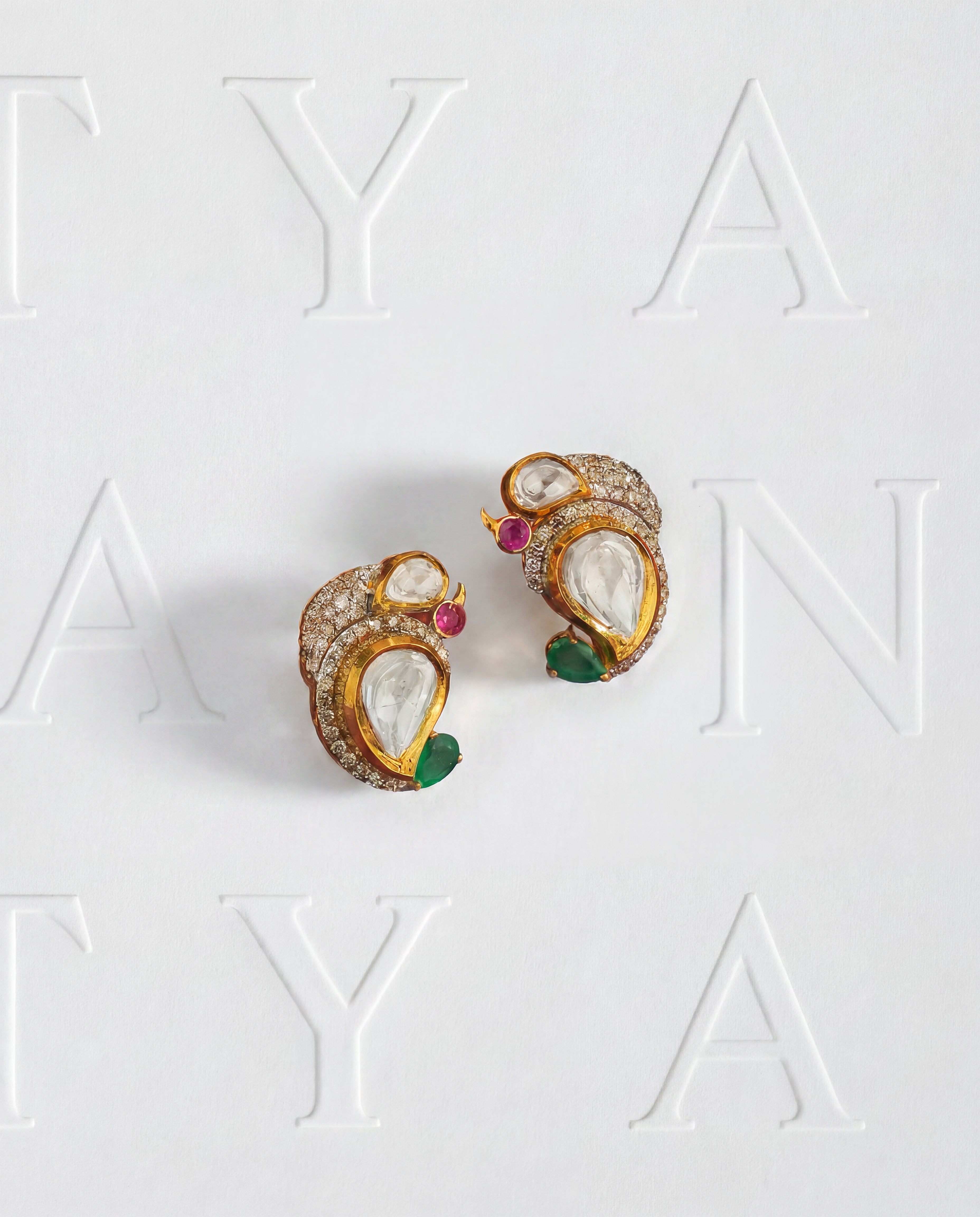 Diya Polki And Diamond Tops