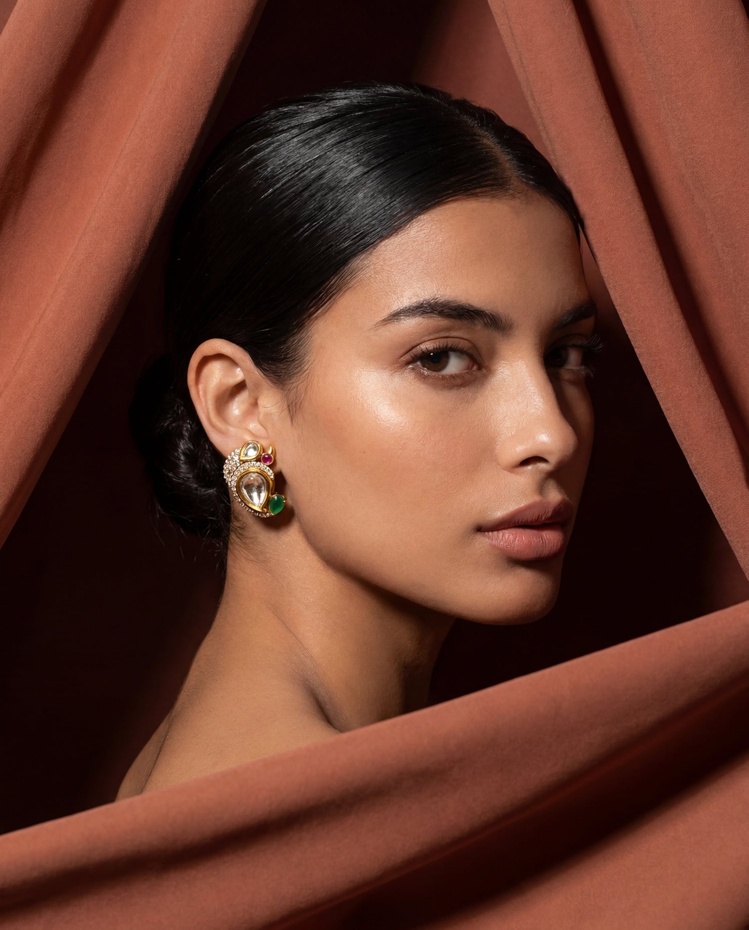 Diya Polki And Diamond Tops