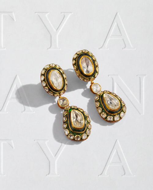 Aarohi Polki Long Earrings