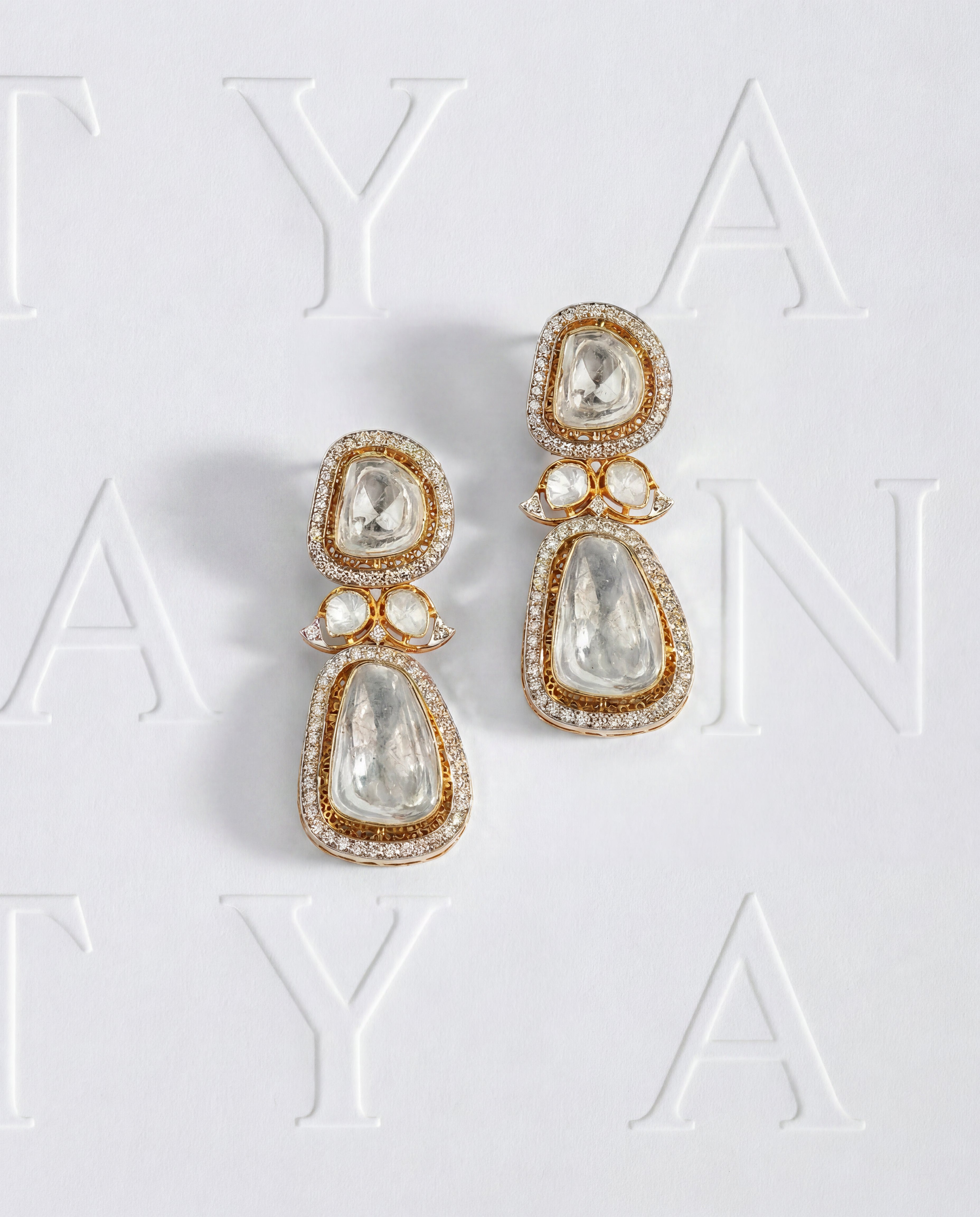 Aria Polki And Diamond Long Earrings