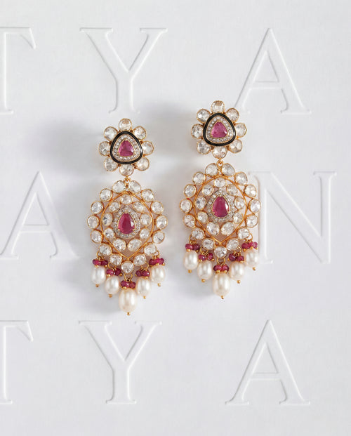 Pragya Polki And Diamond Long Earrings