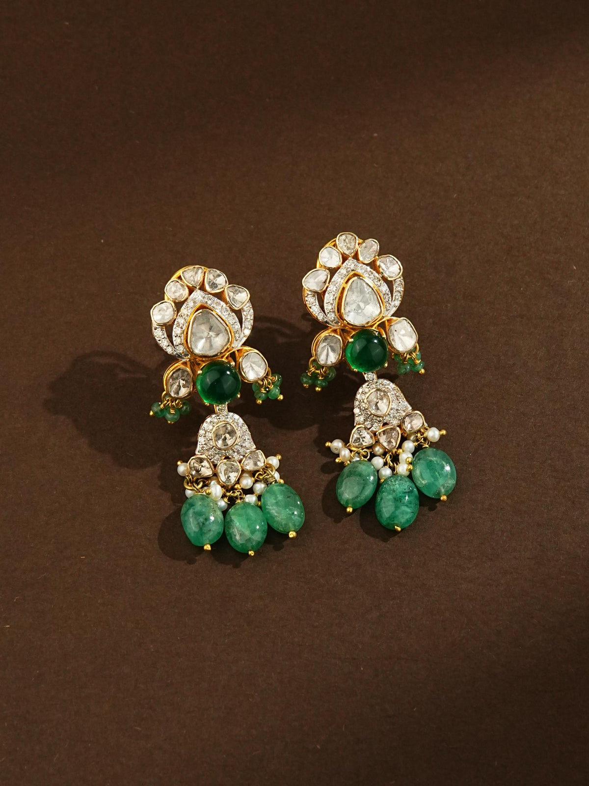 Aethel Polki Long Earrings