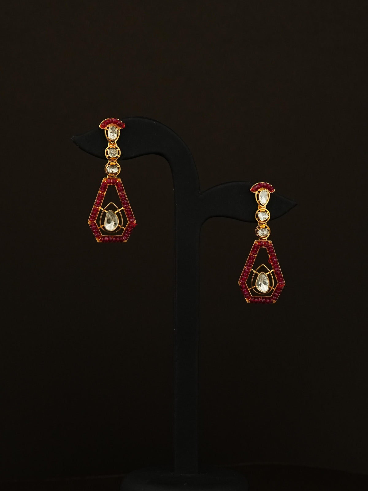 Inaya Polki Long Earrings