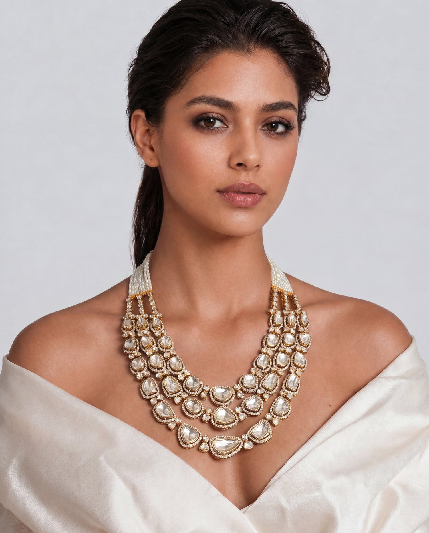 Kiara Polki And Diamond Long Necklace