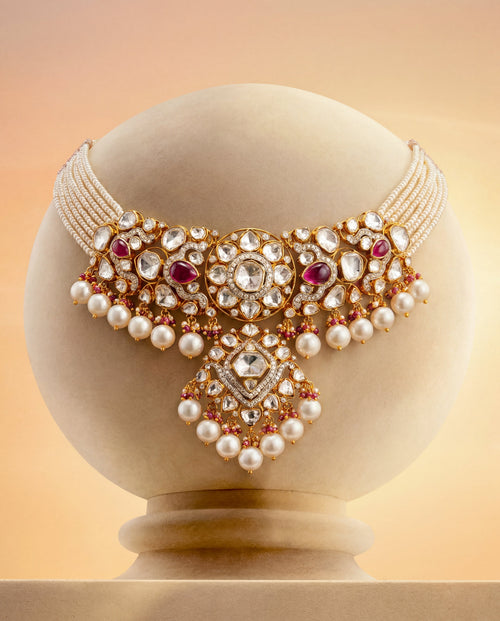Nisha Polki And Diamond Choker