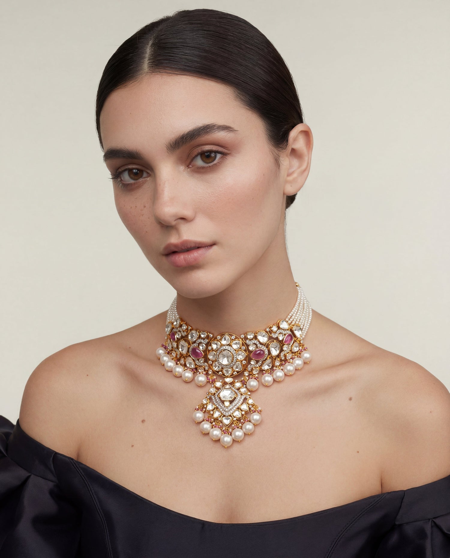Nisha Polki And Diamond Choker