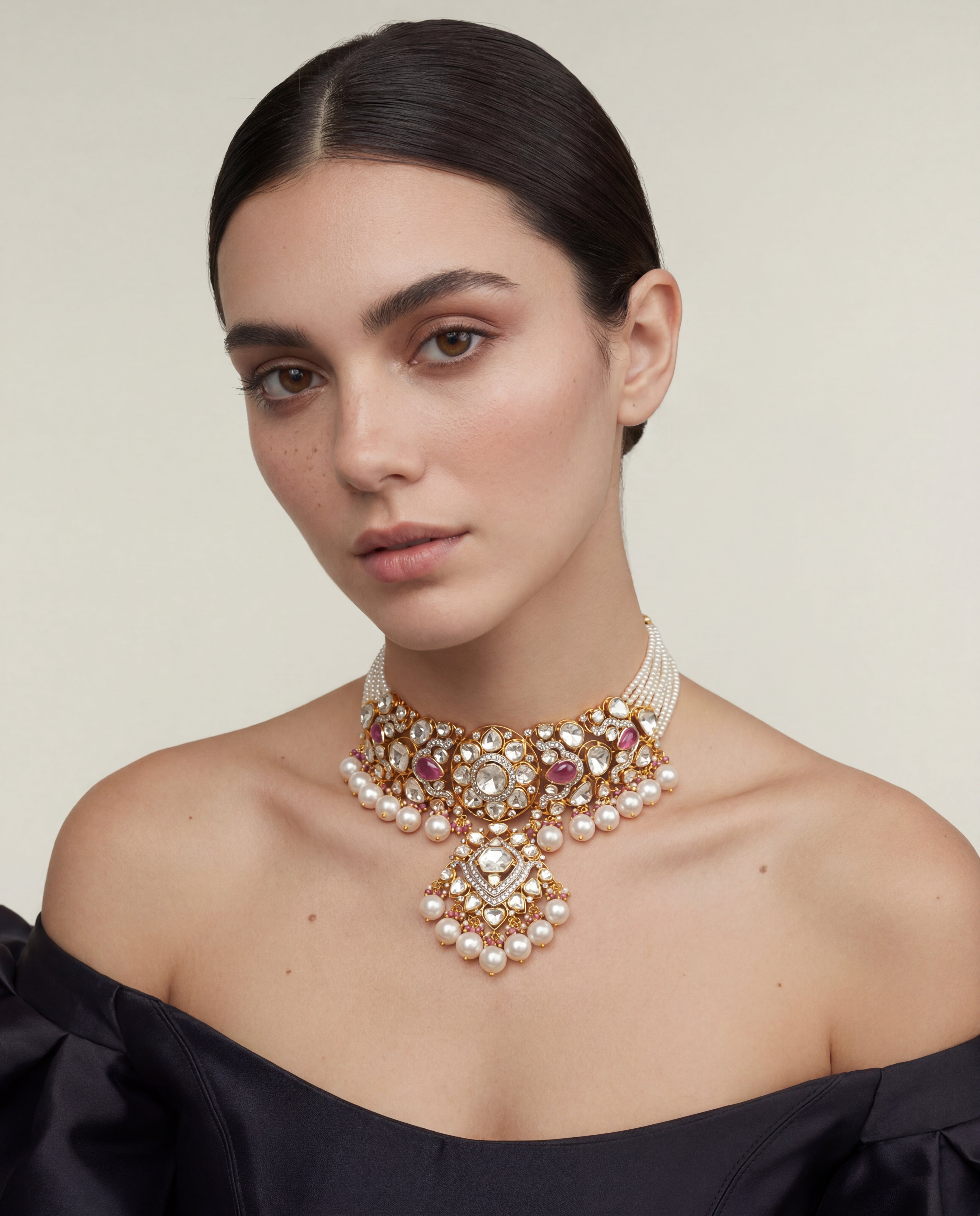 Nisha Polki And Diamond Choker