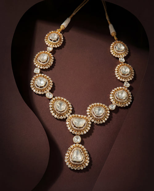 Tanaira Polki And Diamond Long Necklace