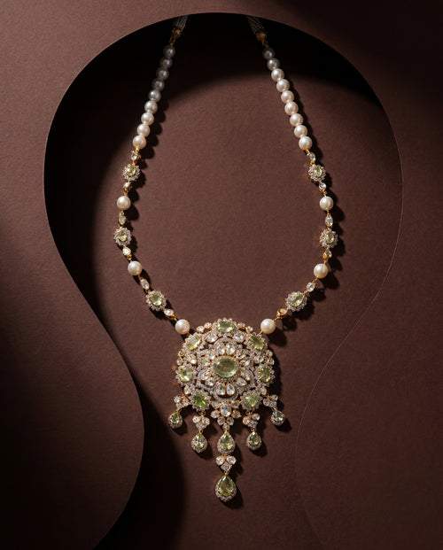 Priyaira Polki And Diamond Long Necklace