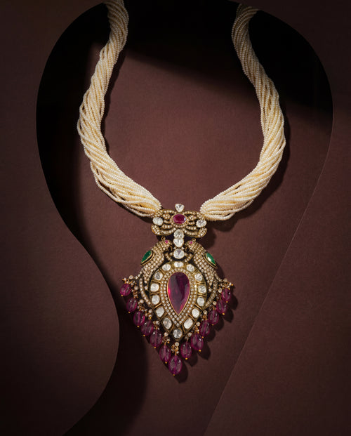 Manasvi Polki And Diamond Long Necklace