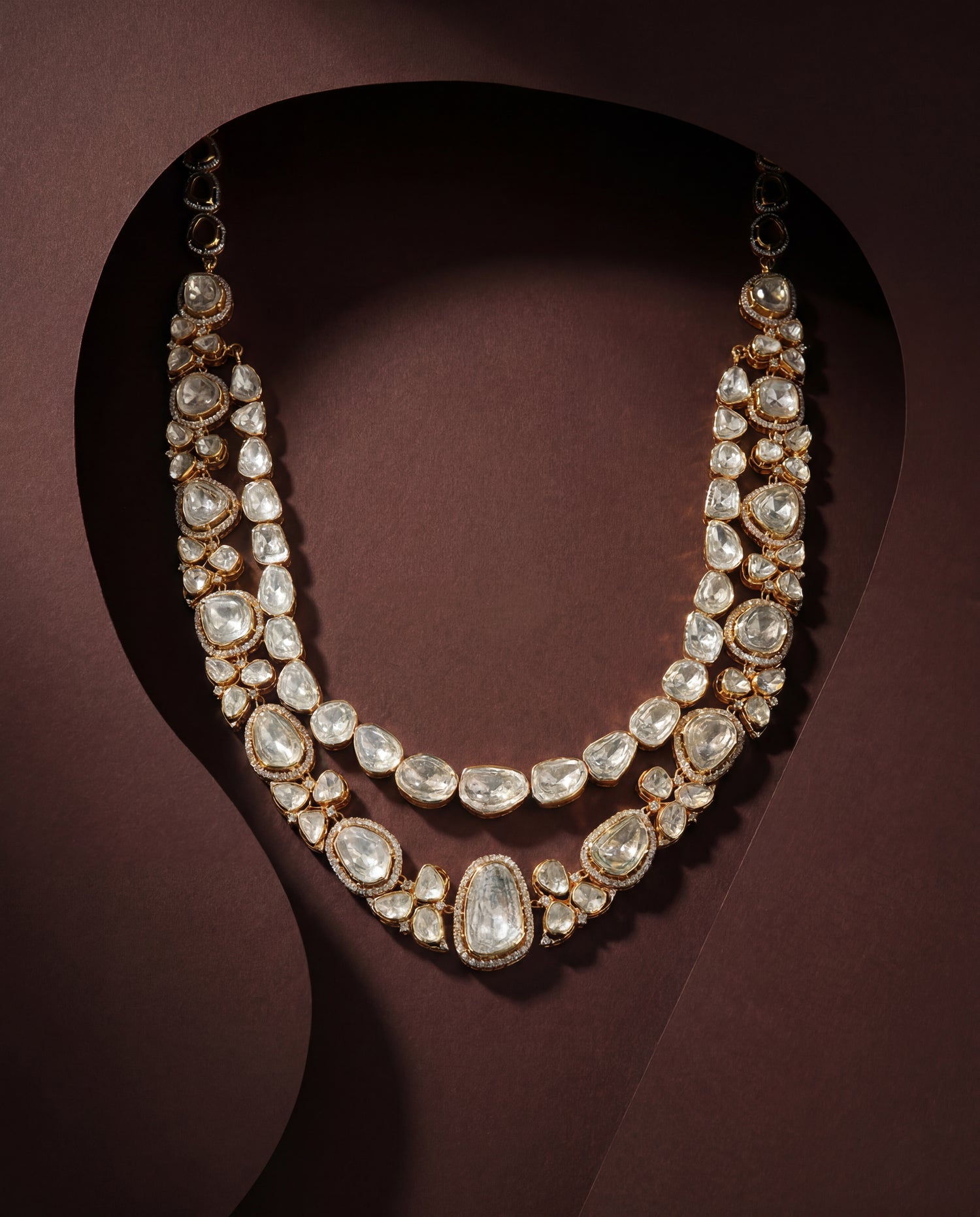 Rupali Polki And Diamond Necklace