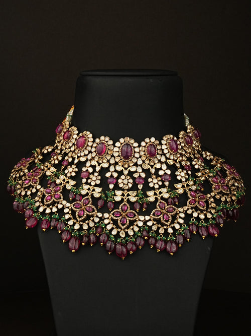 Ruhi Polki Bridal U Necklace