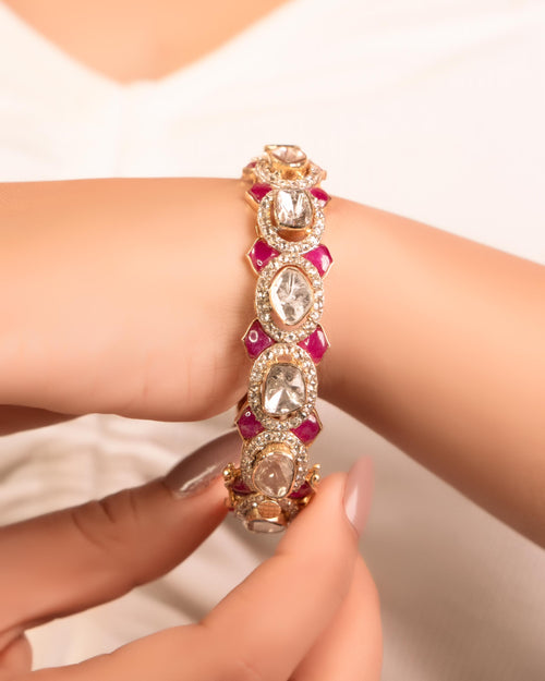 Aaradhya Polki Ring And Priya Polki Bangle