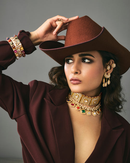 Shalini Pandey - Alyssa Polki Necklace