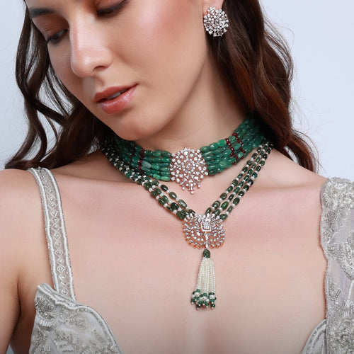 Bead Choker Bridal Set