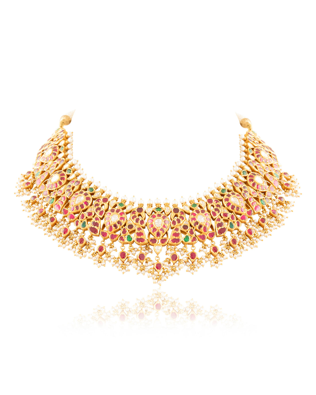 Saniya Necklace And Jhumkas Polki Set