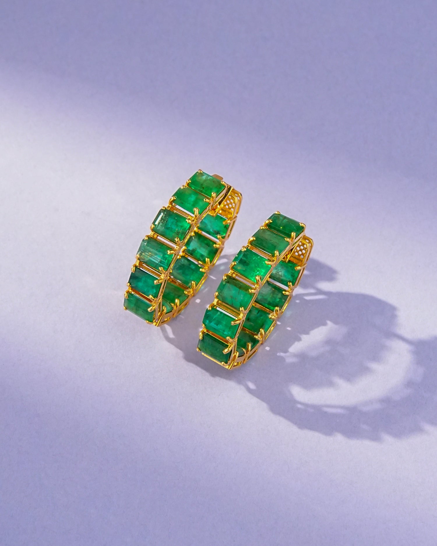 Vinita Emerald Hoops