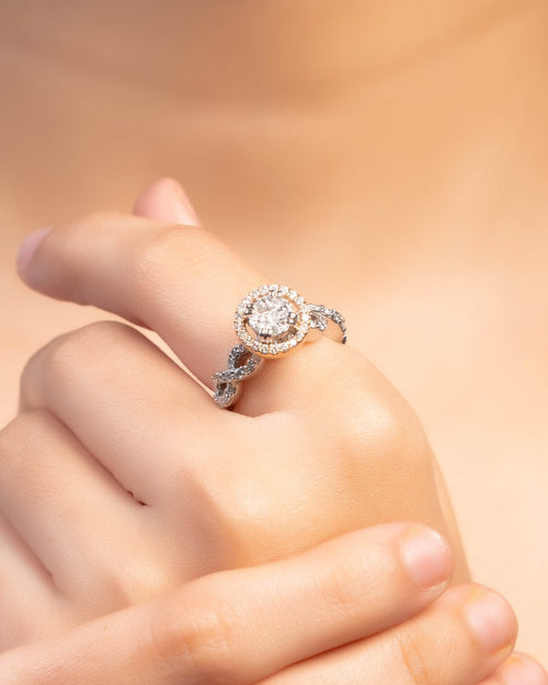 Crossover Diamond Ring