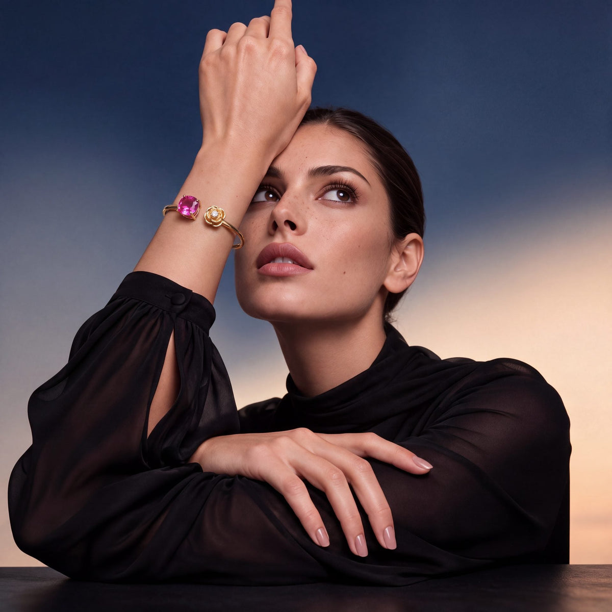 Manika Polki And Diamond Bangle