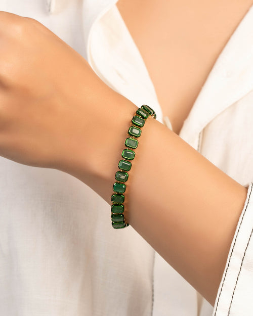 Xenaida Emerald Minimal Bracelet