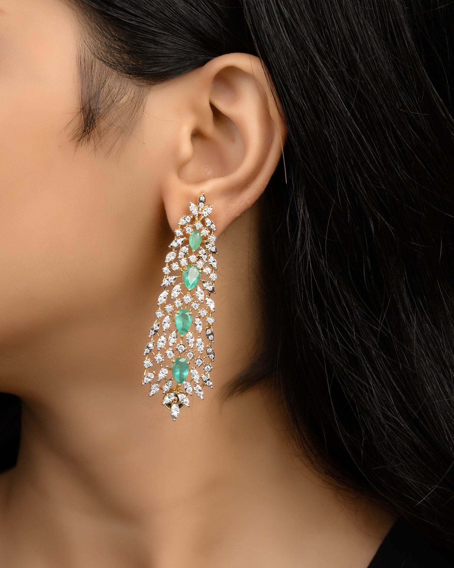 Diamond Long Earrings