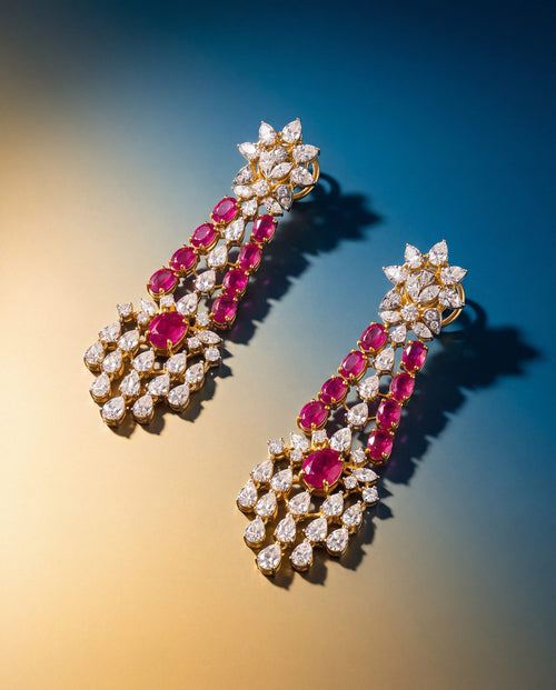 Diamond Long Earrings