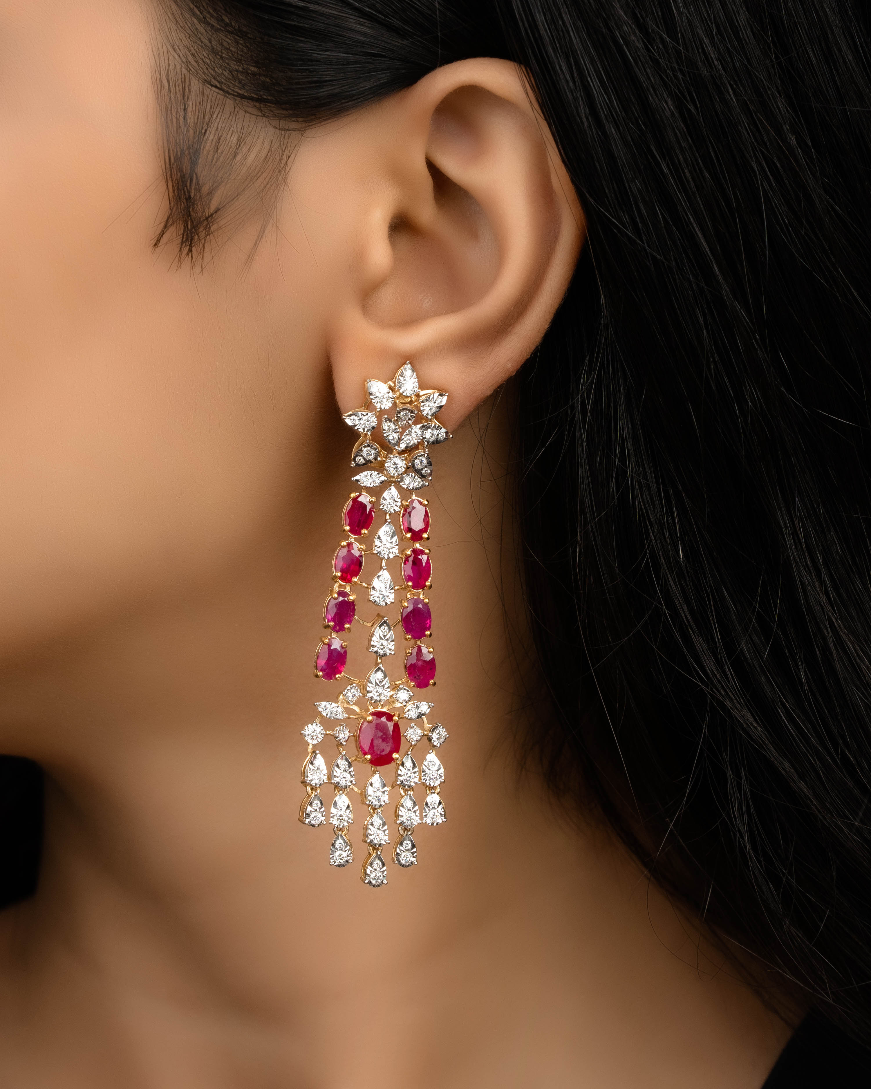 Diamond Long Earrings