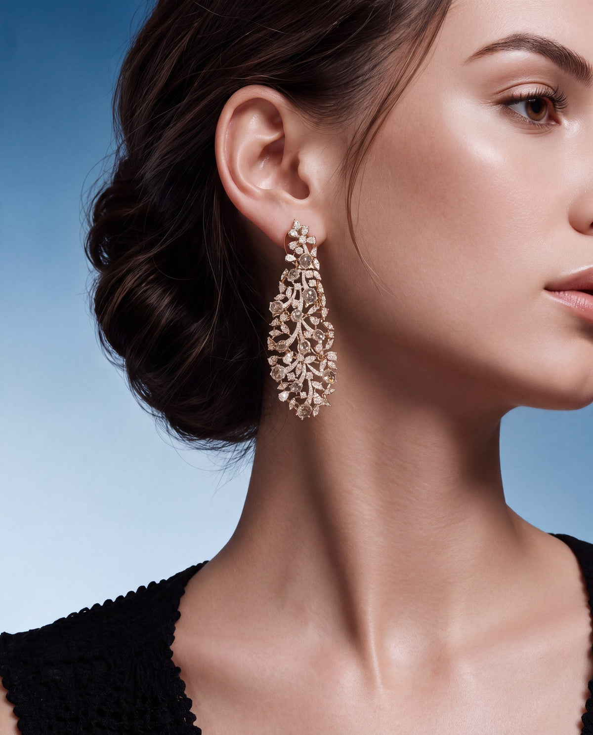 Diamond Long Earrings