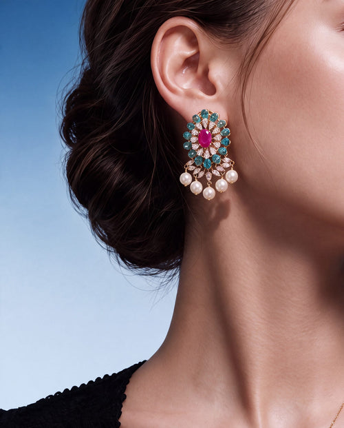 Diamond Long Earrings