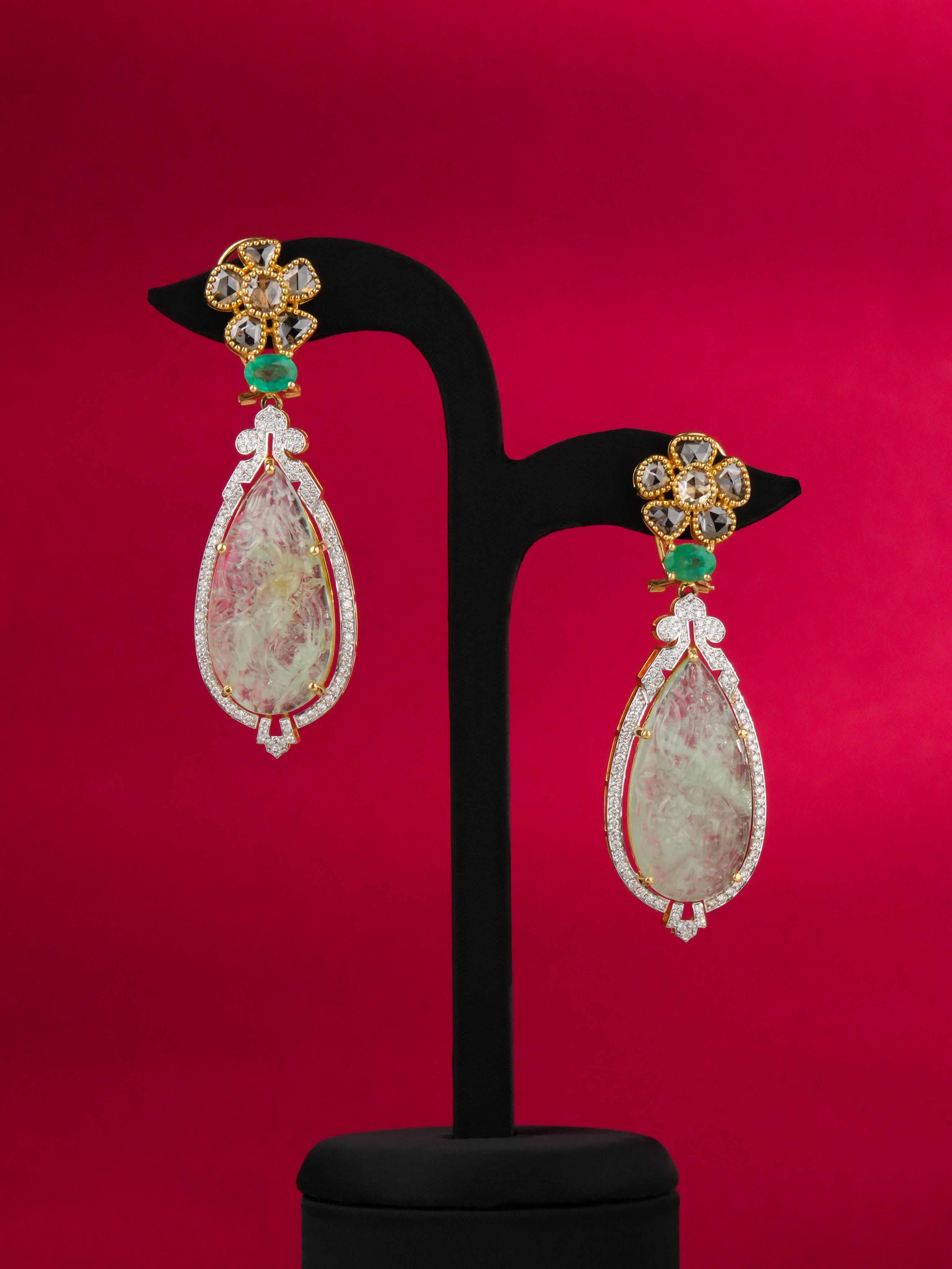 Elarin Diamond Long Earrings