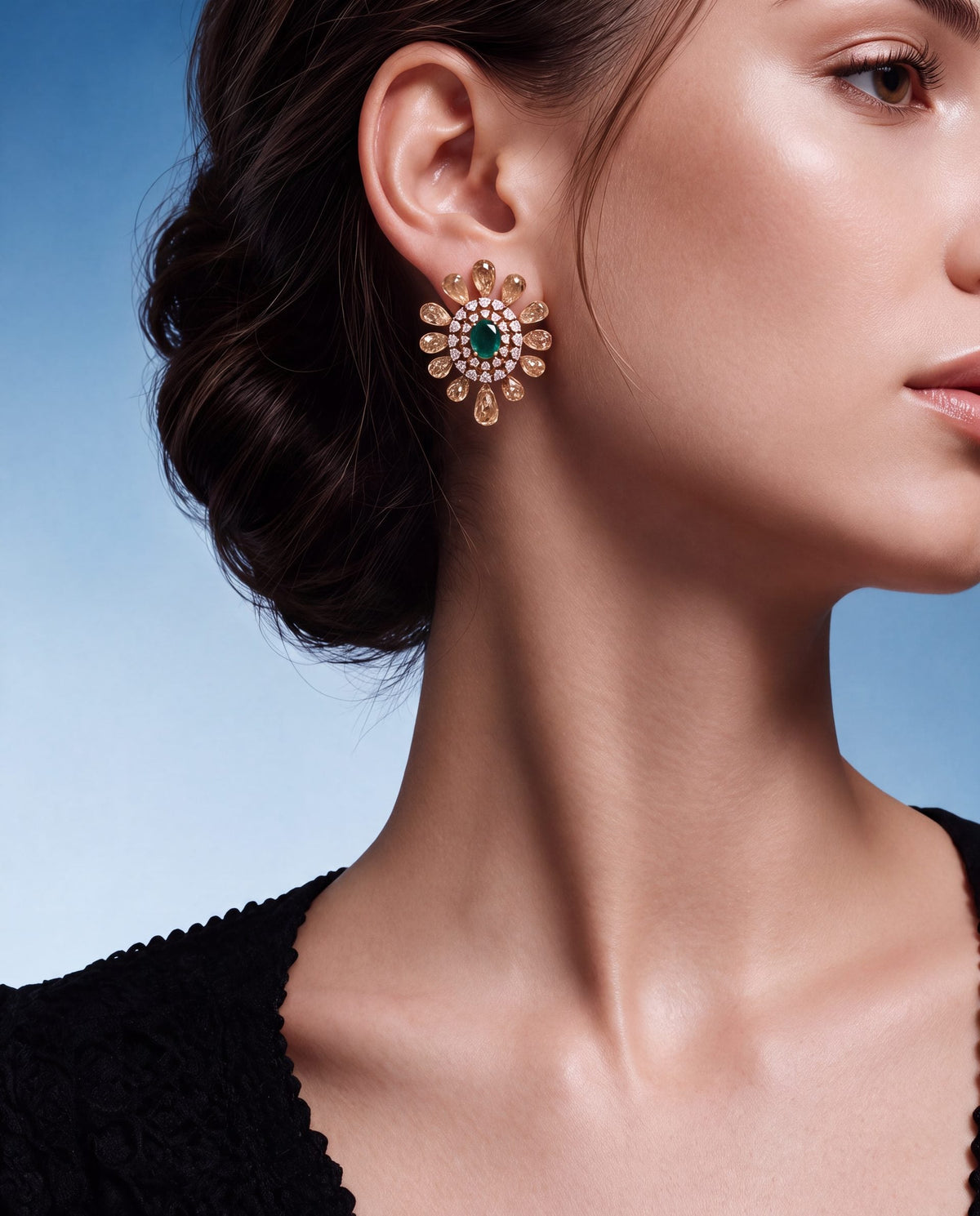 Diamond Long Earrings