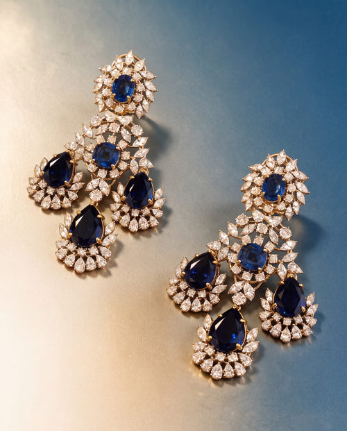 Samhita Diamond Long Earrings