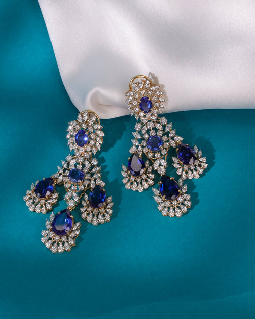 Samhita Diamond Long Earrings - NO ORDERS