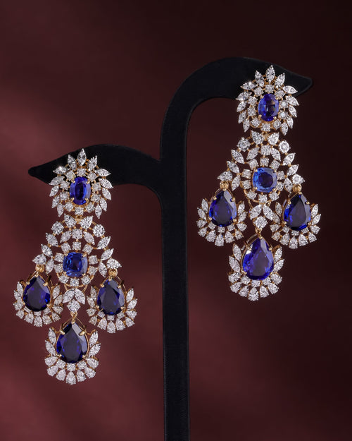 Samhita Diamond Long Earrings - NO ORDERS