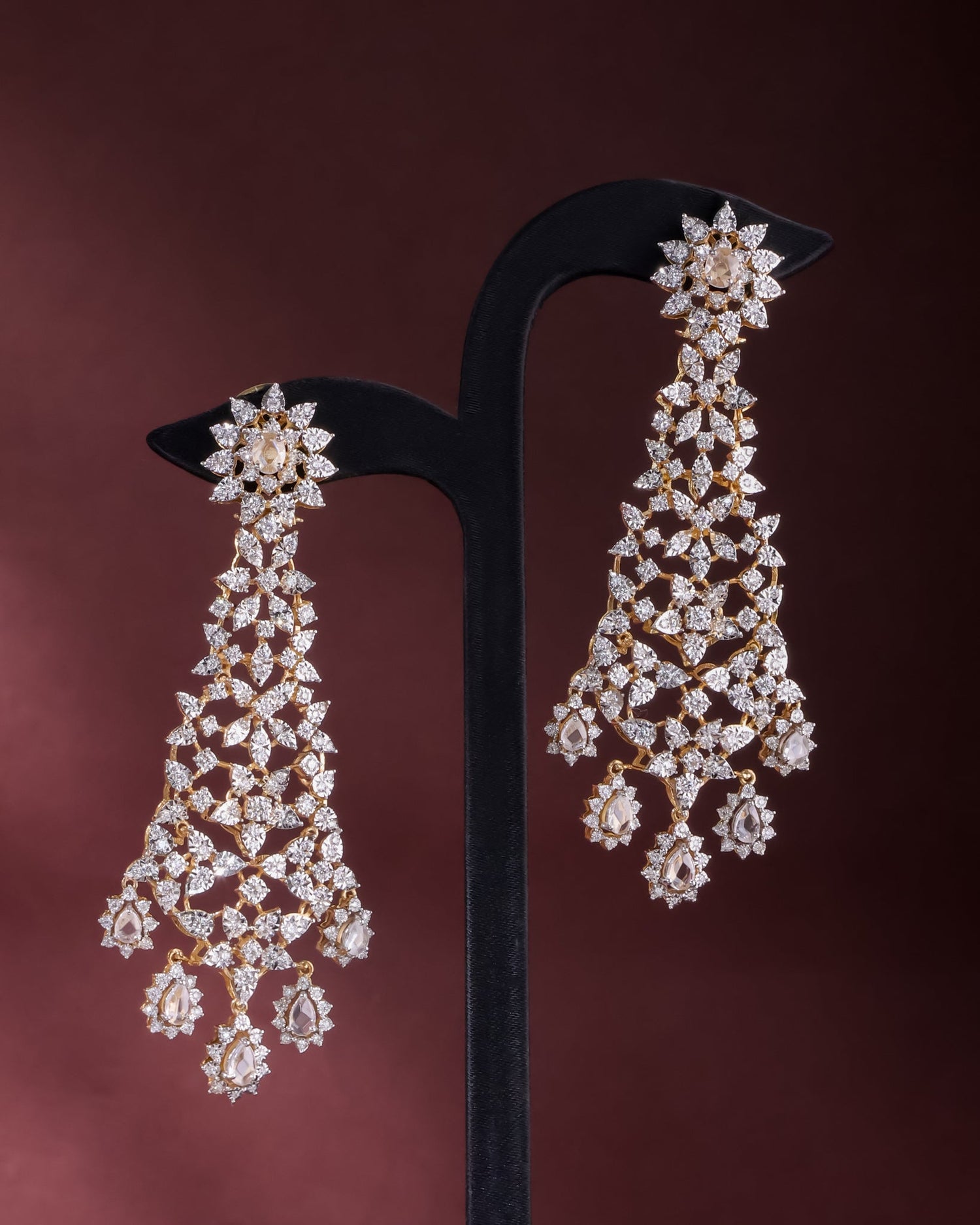 Diamond Long Earrings