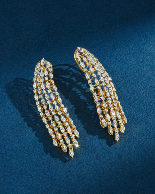 Shabari Diamond Long Earrings