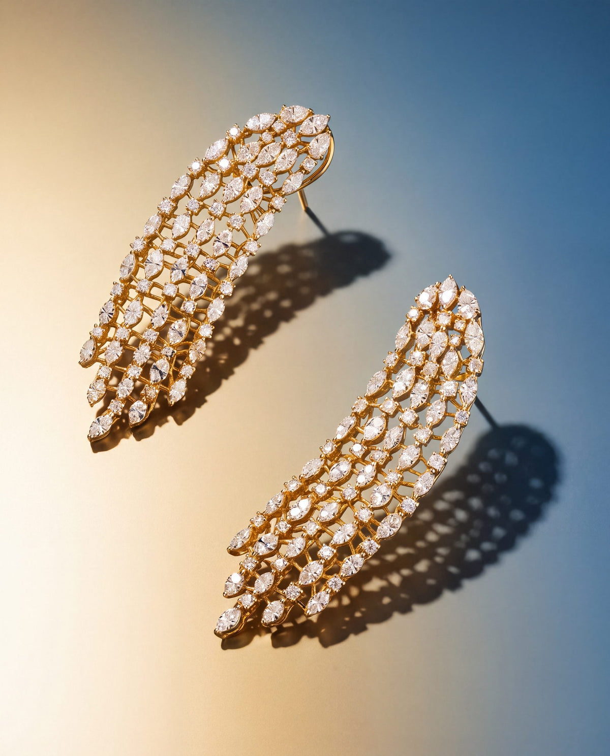 Ferina Diamond Long Earrings